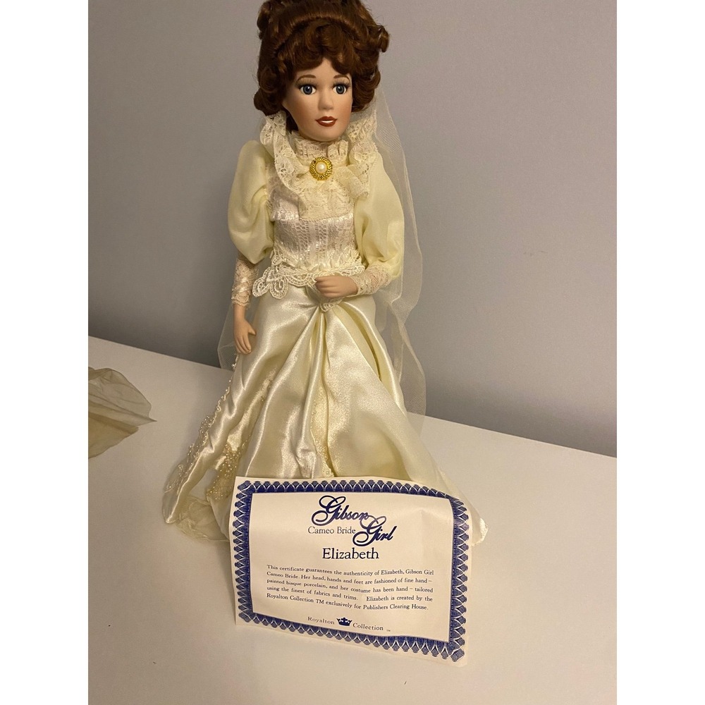 Gibson Girl Cameo Bride‎ Porcelain Doll